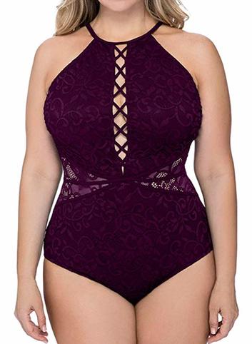 one piece for a plus size apple body