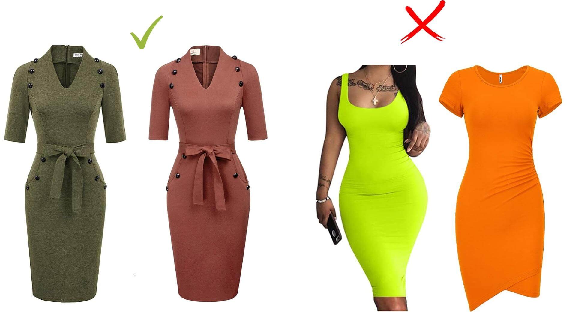 Bodycon dress work clearance appropriate